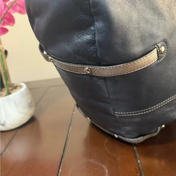 Coach Limited Edition XL North South Tote Metallic Blue - Picture 4 of 16